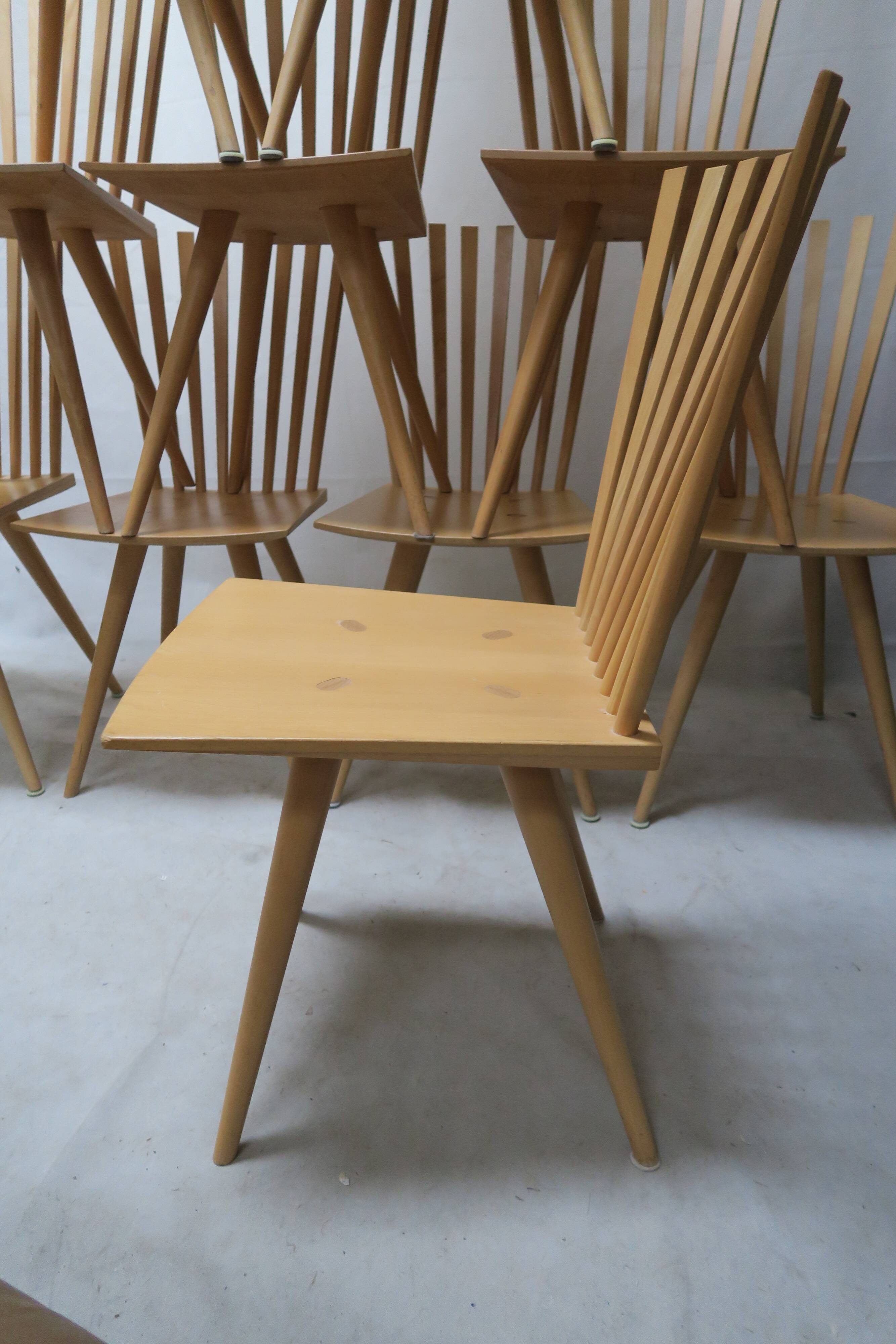 Mikado Chairs by Johannes Foersom and Peter Hiort-Lorenzen for Fredericia, 1990s, Set of 10
