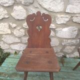 Pair of chairs brutalist stepladder
