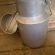 Lot de 6 bidons de lait en aluminium