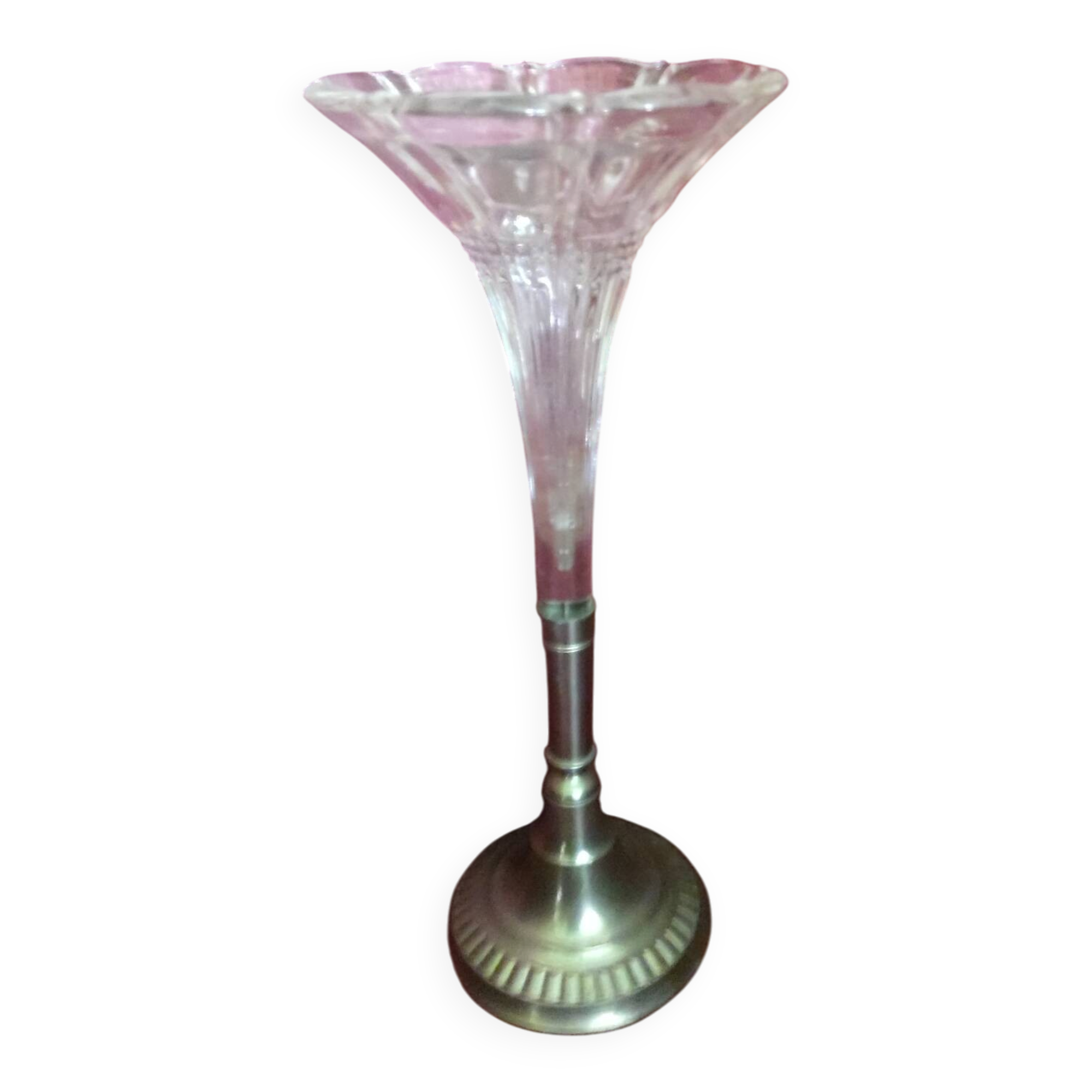 Art Deco cornucopia vase for single flowers
