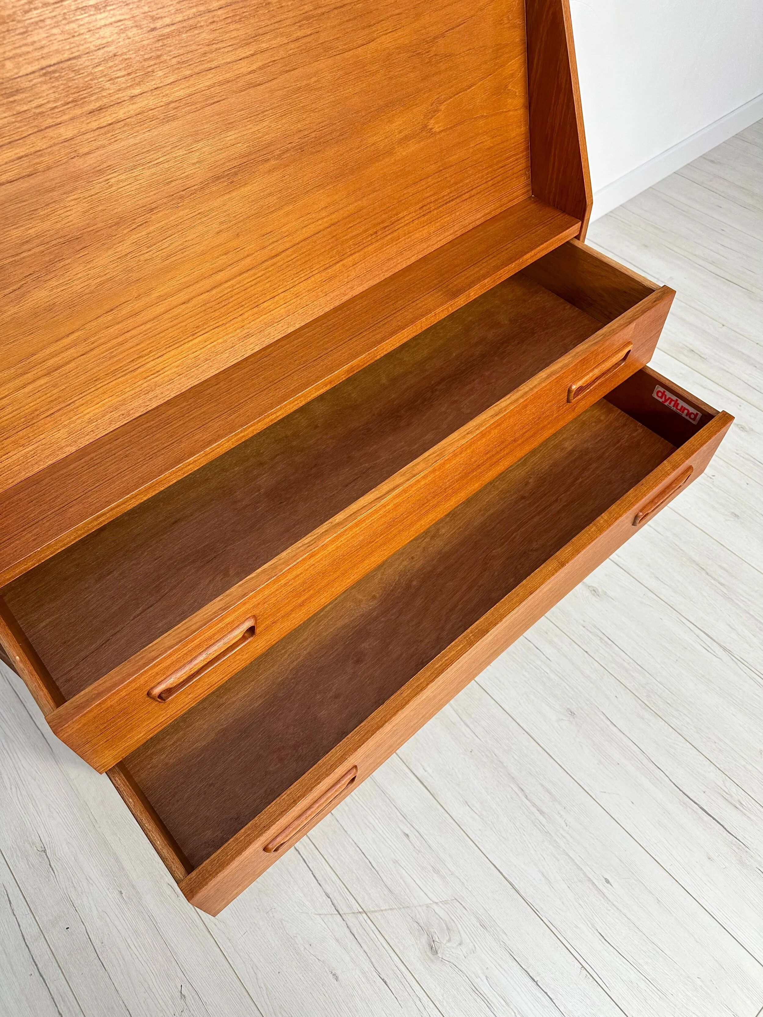 1960s Vintage Danish Teak Secretary by Dyrlund