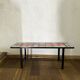 Table basse lave émaillée et métal laqué. France, années 70