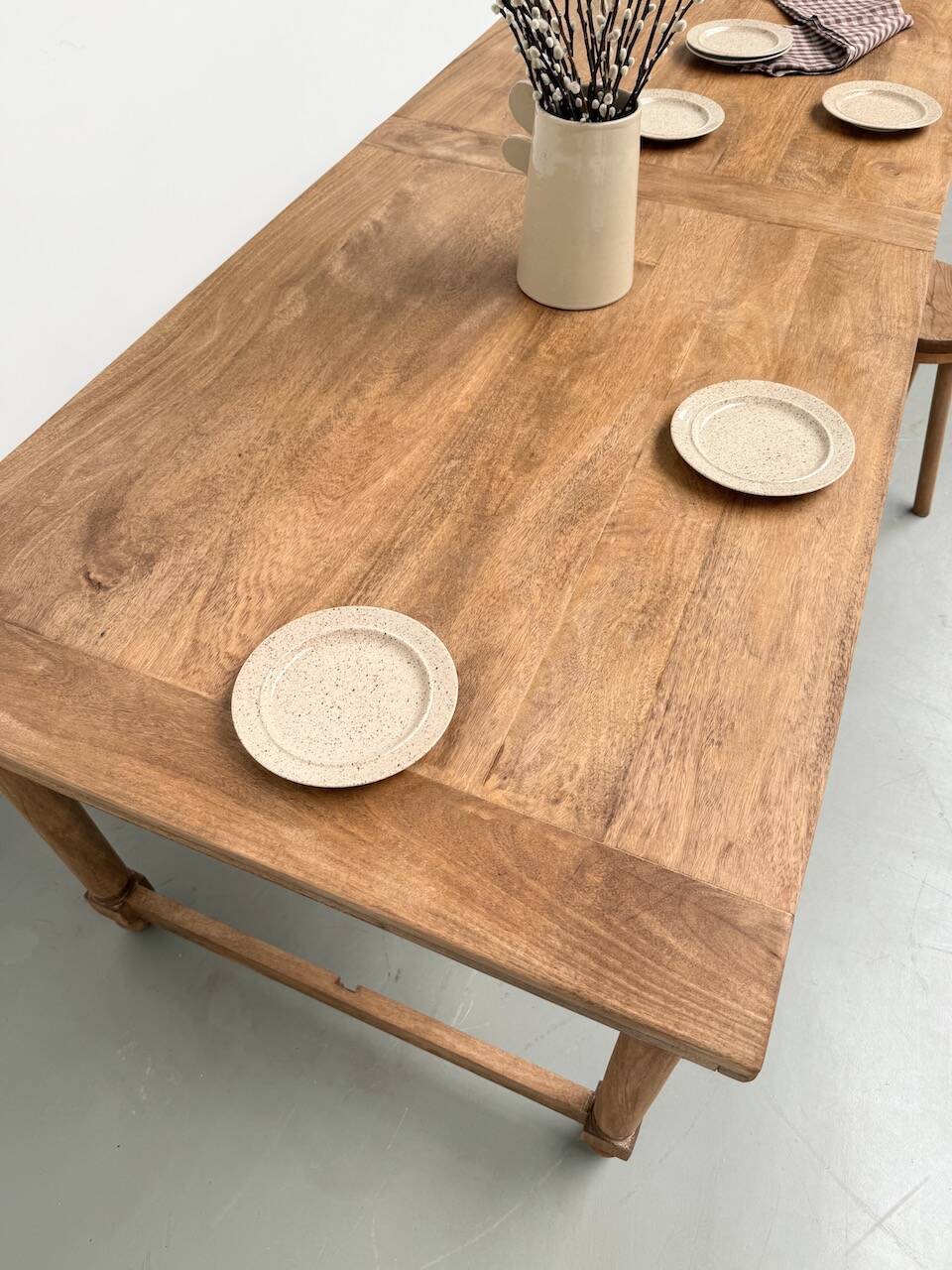 XL beech farmhouse table