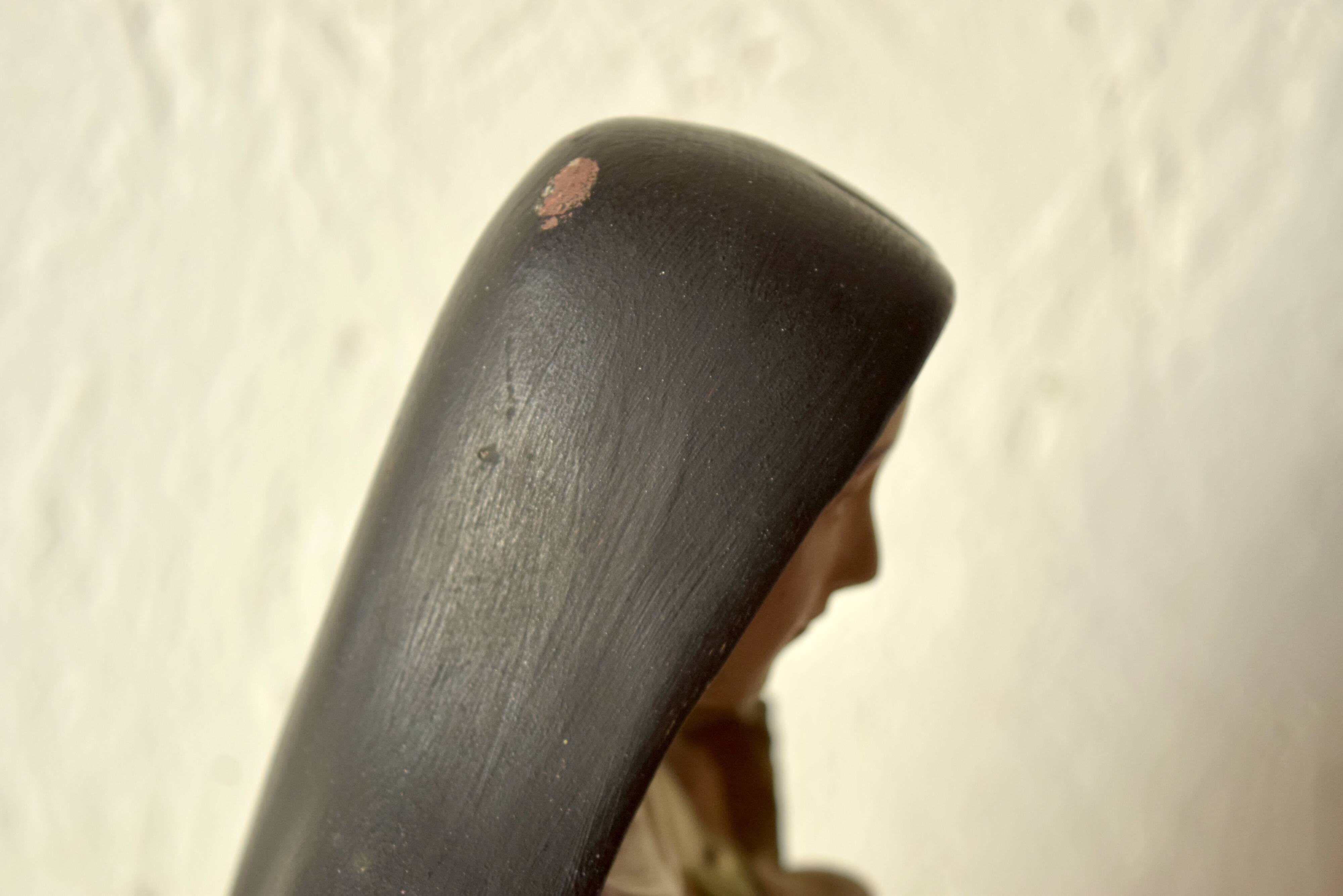 Statue of Saint Therese of Lisieux in plaster - signed Guido Casci - 43 cm