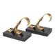 Pair of Vintage 1960s Gold Starry Bookends