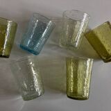 Set of 6 glass shot glasses from Biot 1960