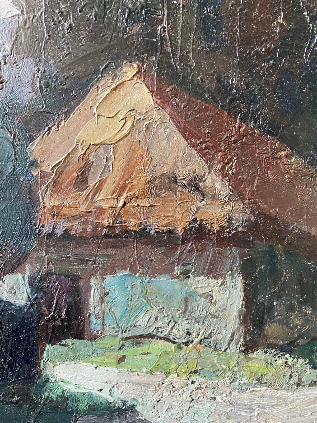 Oil painting on wood panel Basque Country Maurice Vagh Weinmann