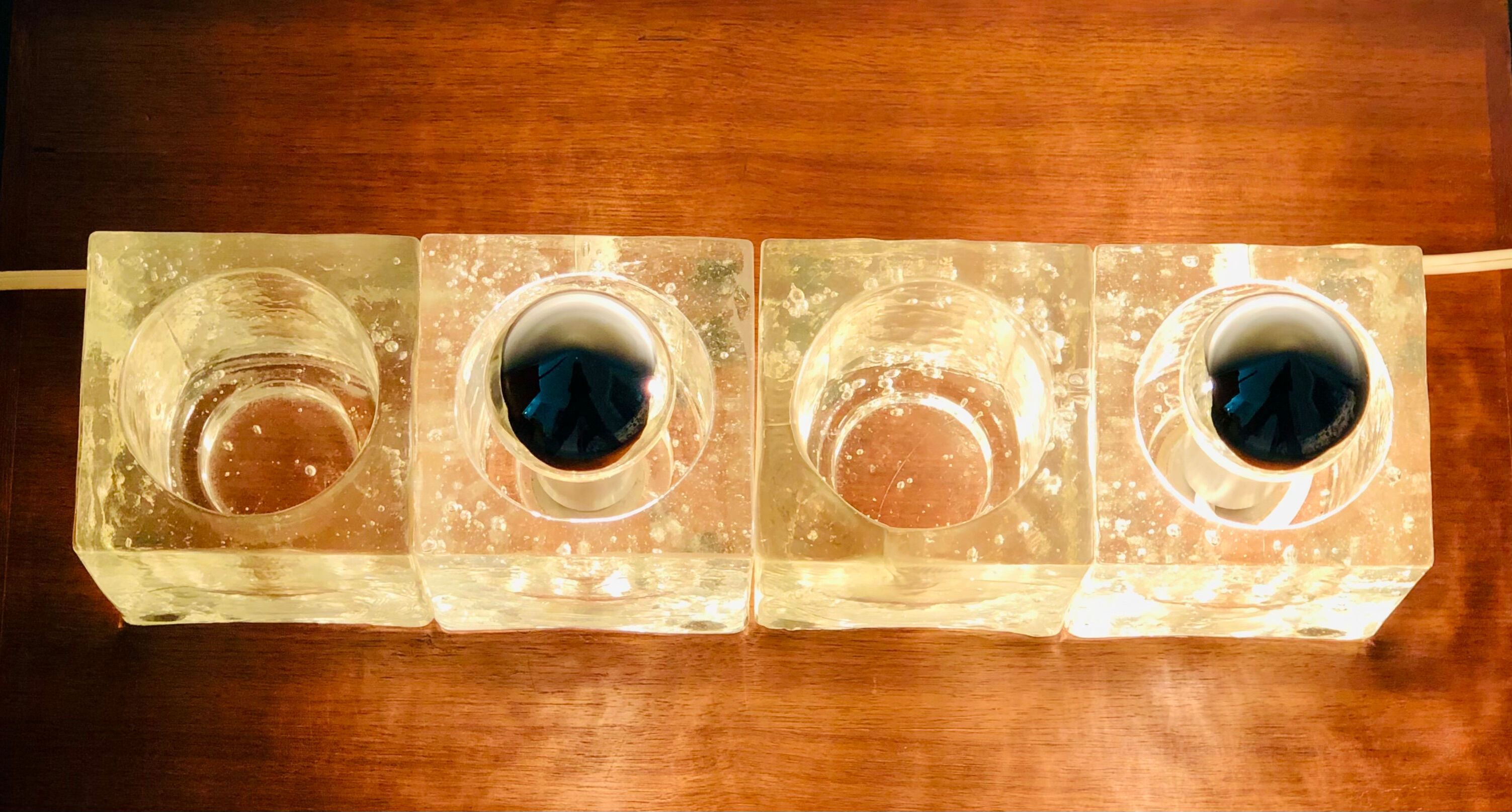 Murano glass table lamp, Italy 60s