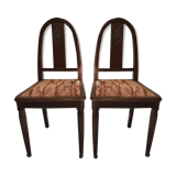 Paire de chaises art deco en acajou