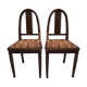 Paire de chaises art deco en acajou