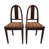 Pair of art deco mahogany chairs