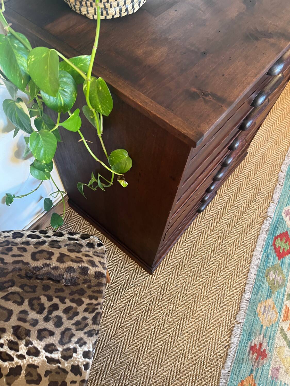 Vintage wooden architect's professional furniture