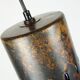 mid century modern PENDANT LAMP flamed copper and blue glass 1960s