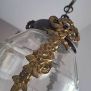 Art Deco Acorn Hanging Light Fixture, Antique Chandelier