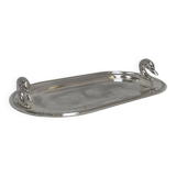 Plat en métal argenté