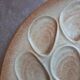Large oyster plate Salins-les-Bains France vintage 41 cm
