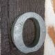 Lettre O en zinc