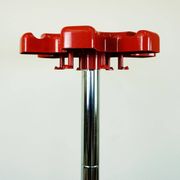 Red plastic and chrome coat rack VIP by Lucci and Orlandini for Velca Italy