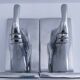 pair of stylised elephant bookends made of aluminium