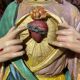 Large polychrome plaster statue of Jesus Christ