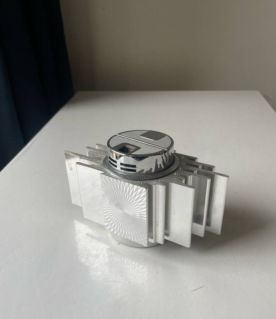 Vintage Modernist  SAROME Japan Table lighter brutalist space age