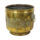Large Brass Planter Jardinière Firewood Repoussé ca 1900