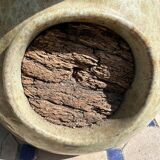 Vintage Vallauris ceramic pitcher with bark inclusions