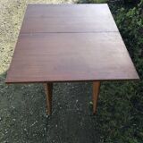 Vintage extendable wallet table in teak and beech.