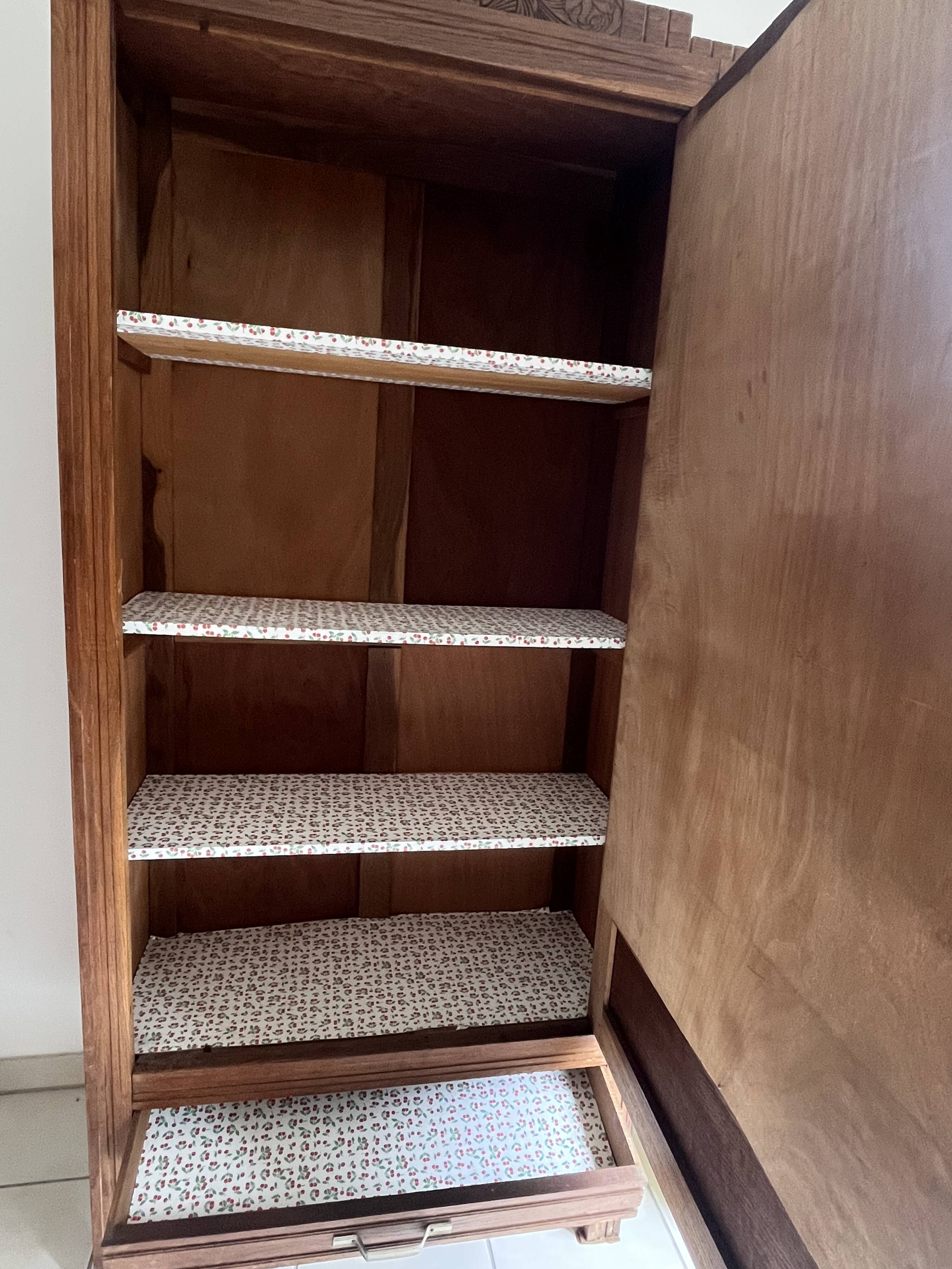 Parisian Art Deco solid oak armoire - 1930