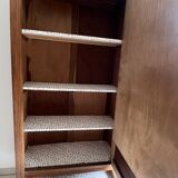 Parisian Art Deco solid oak armoire - 1930