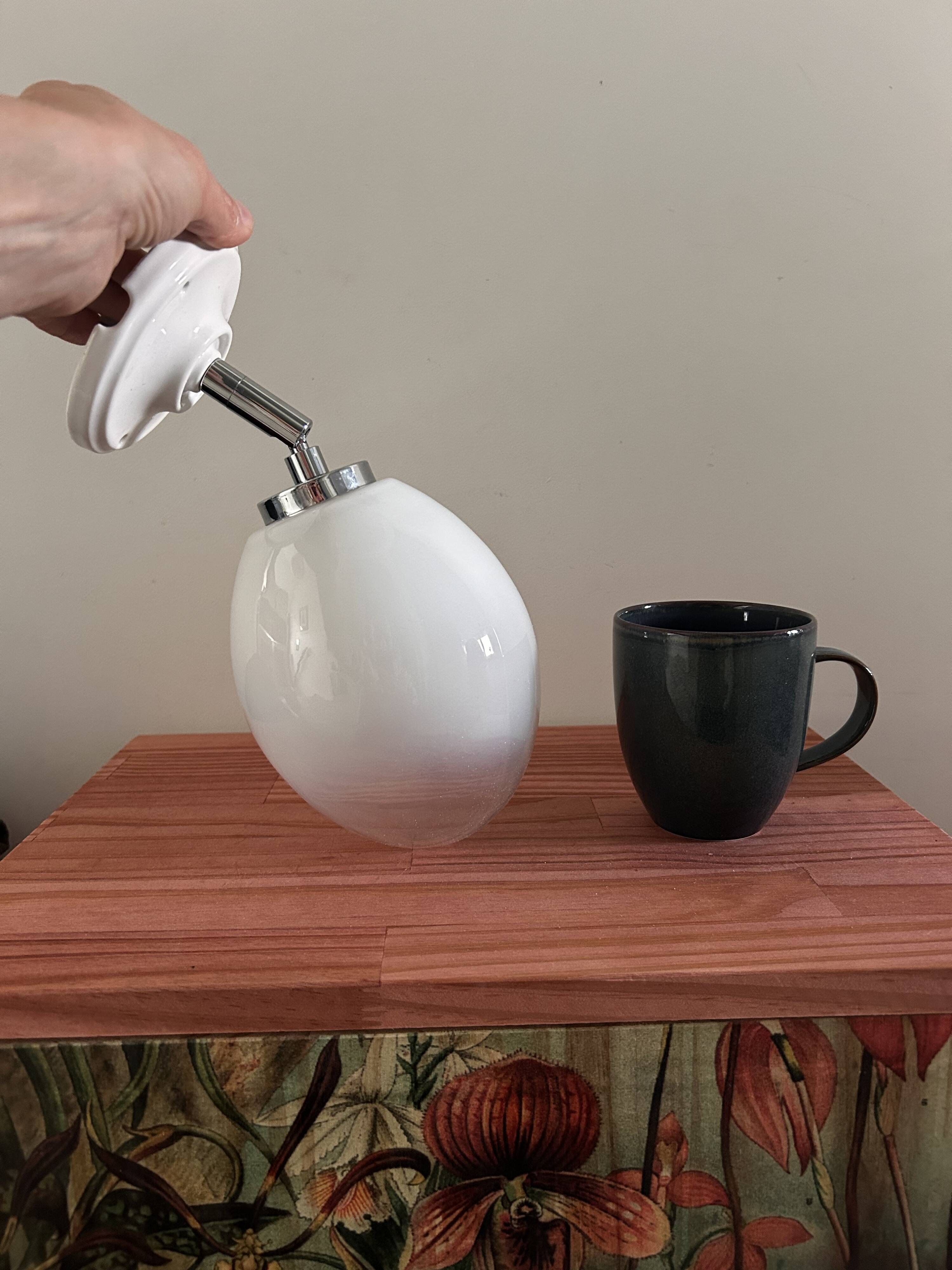 Vintage white opaline wall light