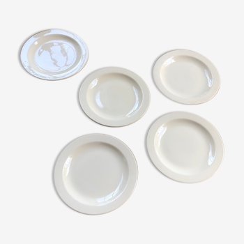 Set de 5 assiettes dessert Digoin extra plates