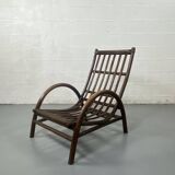 Rattan and bamboo armchair