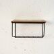 Swedish metal and teak hanging bedside table
