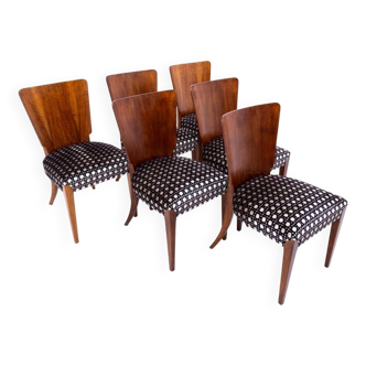 Chaises conçues par J. Halabala datant des années 1930, Tchécoslovaquie. Après rénovation.