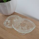 Glass rooster candy / sugar bowl