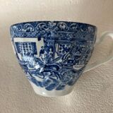 4 Coaching Scenes Blue Tea Cups and Saucers by Johnson Bros Ireston