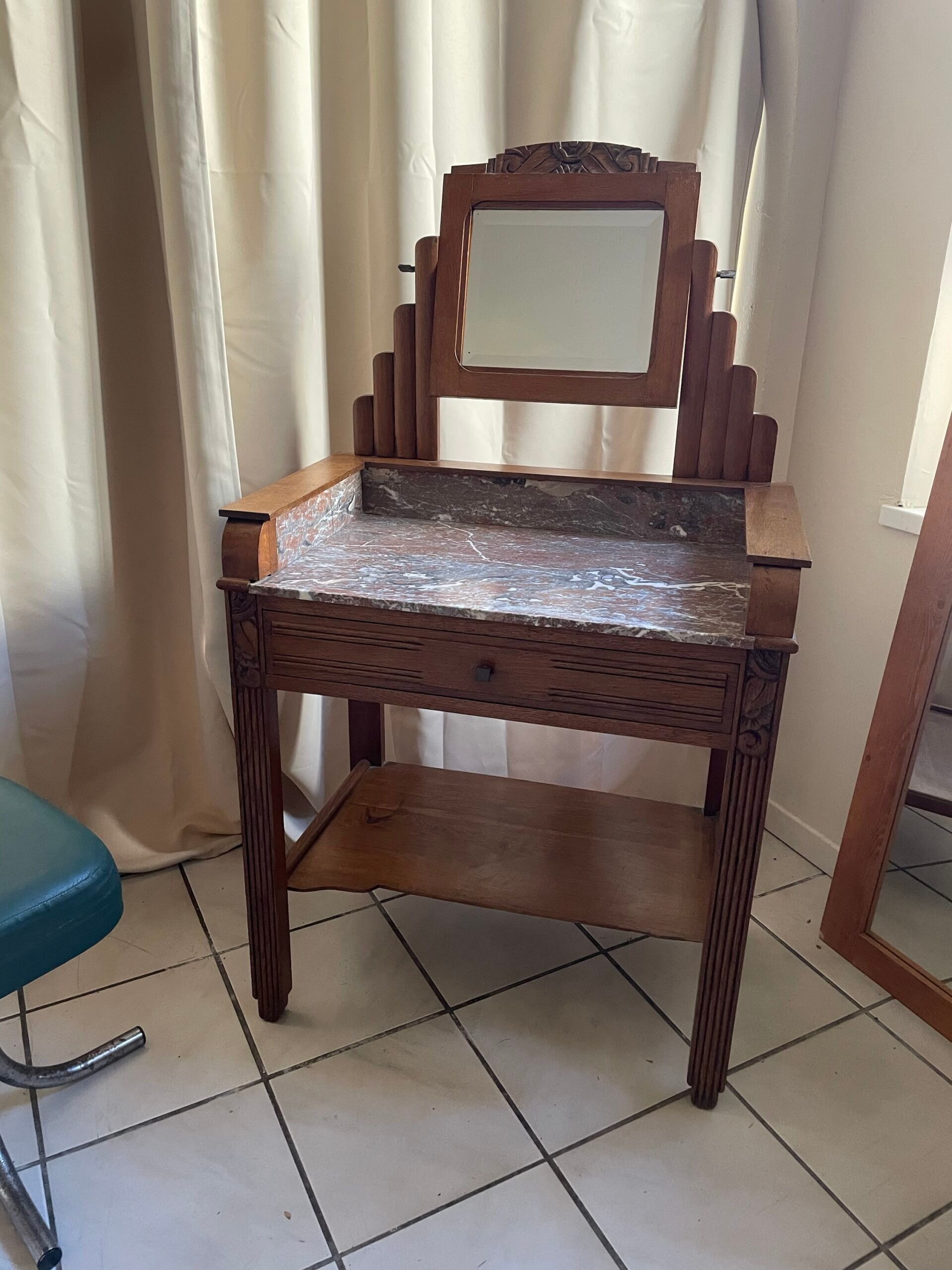Art Deco oak dressing table