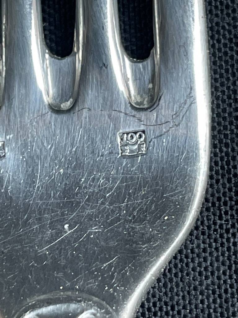 6 table forks – Silver plated metal – Frionnet François