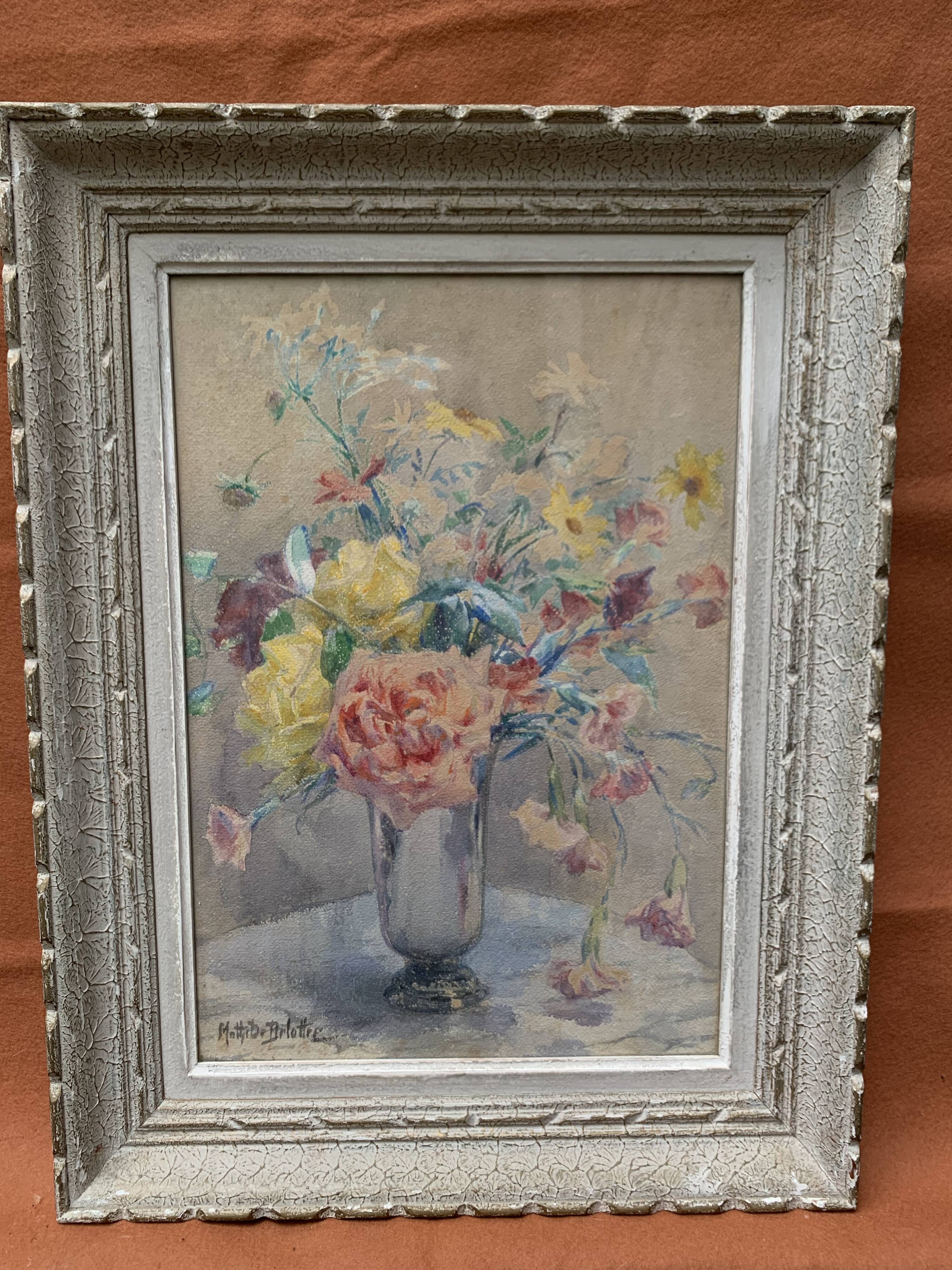 Watercolor bouquet of flowers