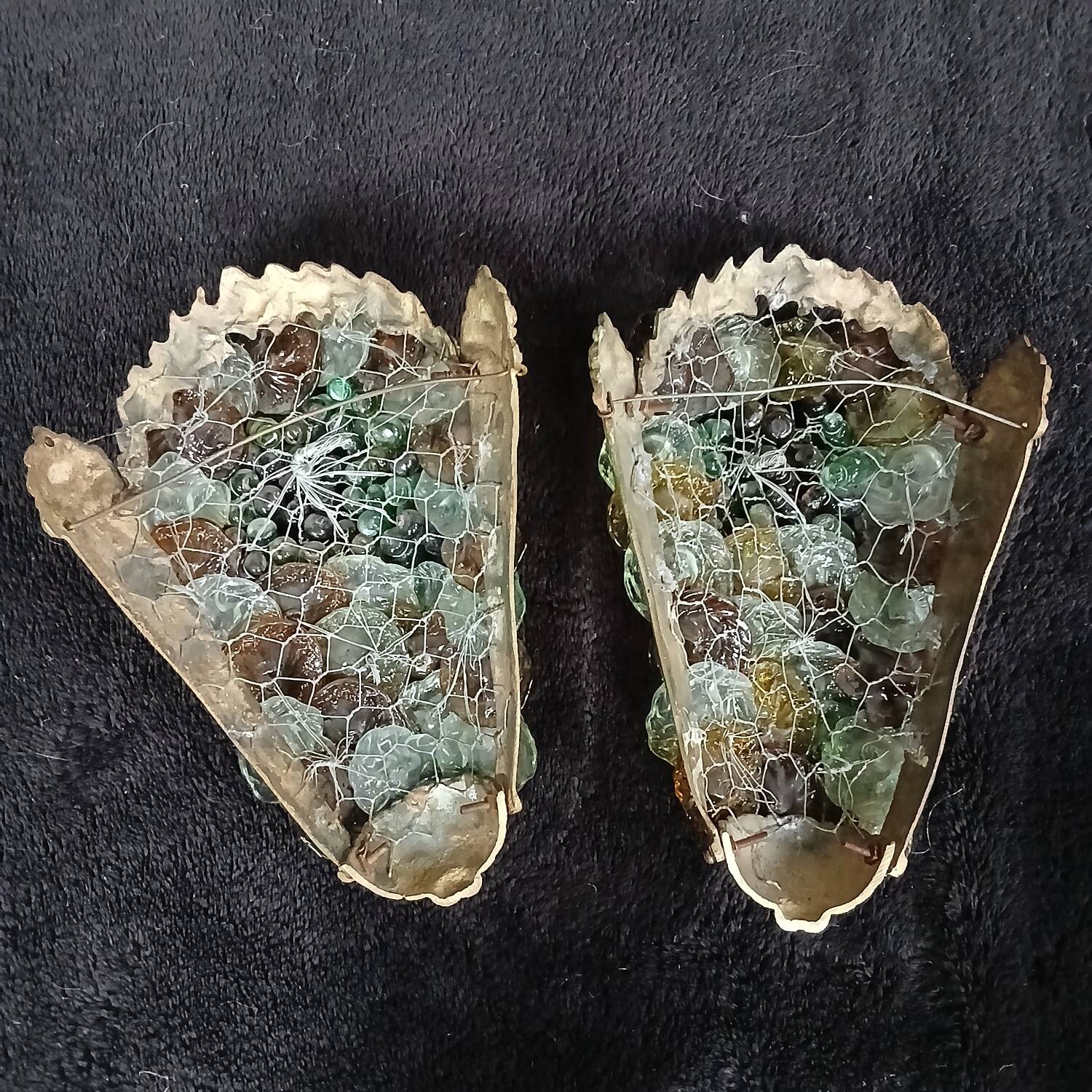 Appliques en bronze et verre de Murano