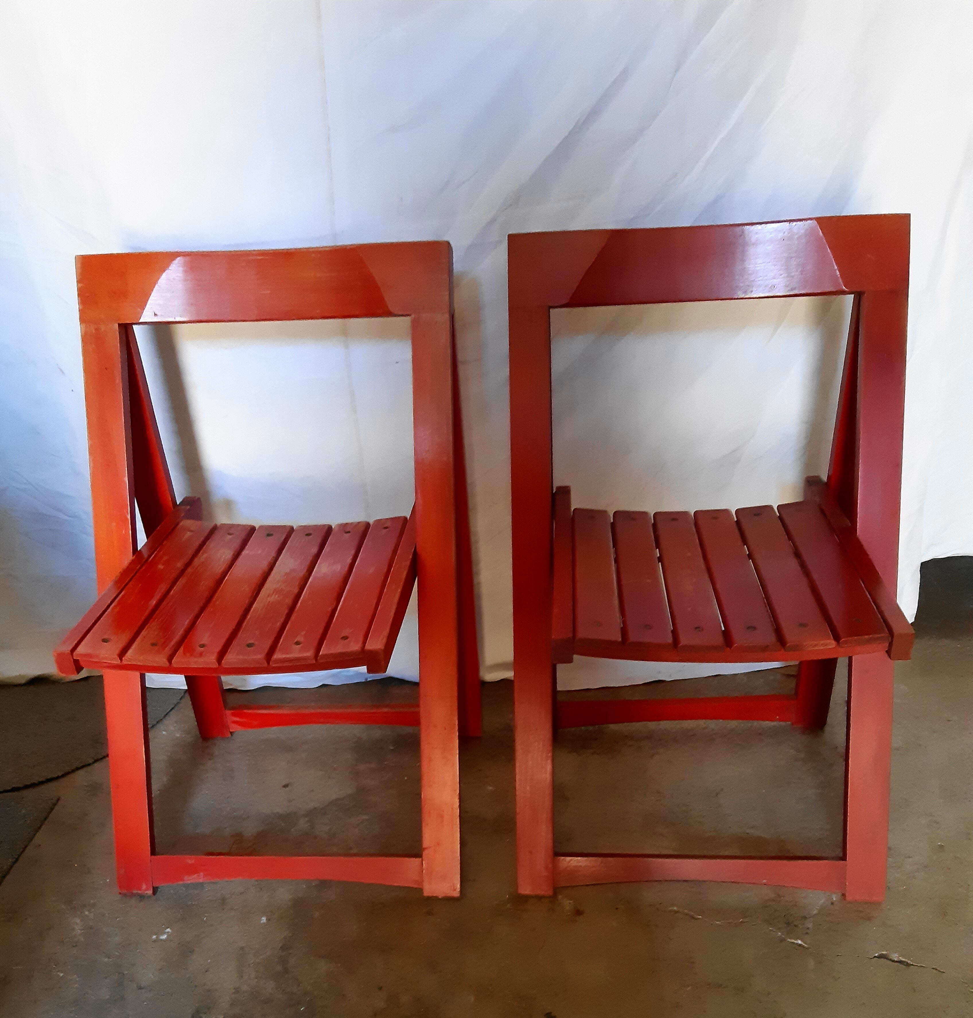 Pair of folding chairs, 60s
