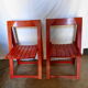 Pair of folding chairs, 60s