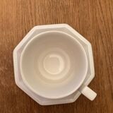 Vintage Johnson Brothers Octagonal White Teacup and Saucer Made in England