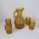 Yellow amber vintage - decanter and glasses water service