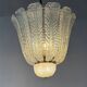 Iridescent Venetian glass chandelier from Murano, Barovier and Toso, circa 1930.