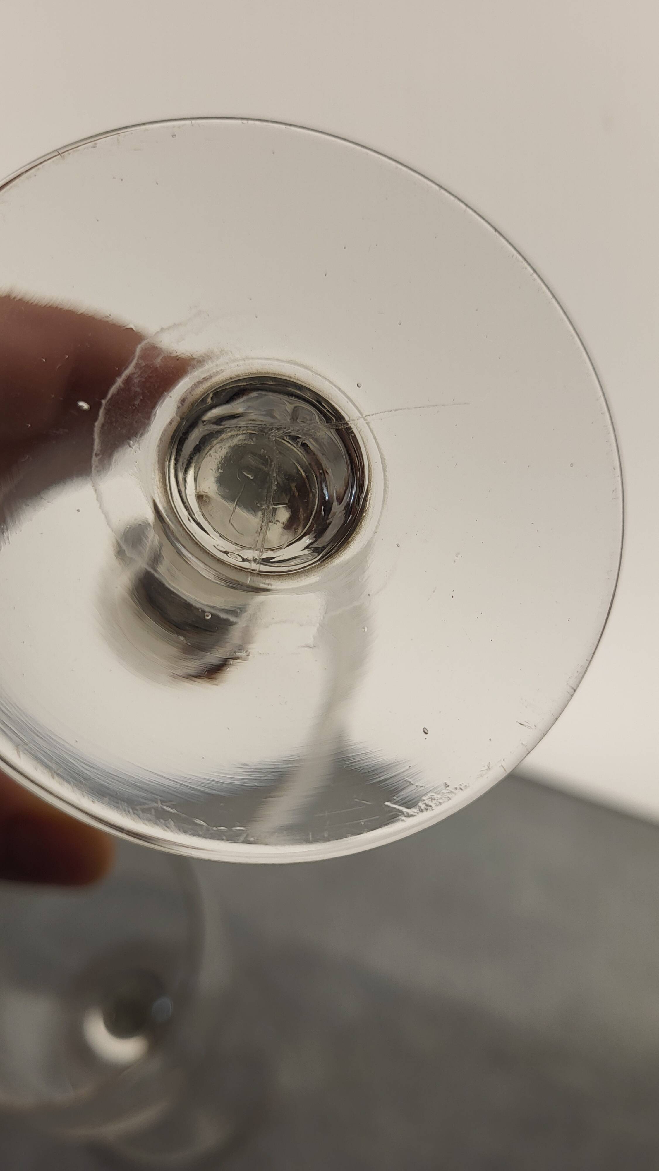 7 19th century guilloche wine/water glasses