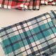 Set of 12 vintage checkered napkins – Red and turquoise