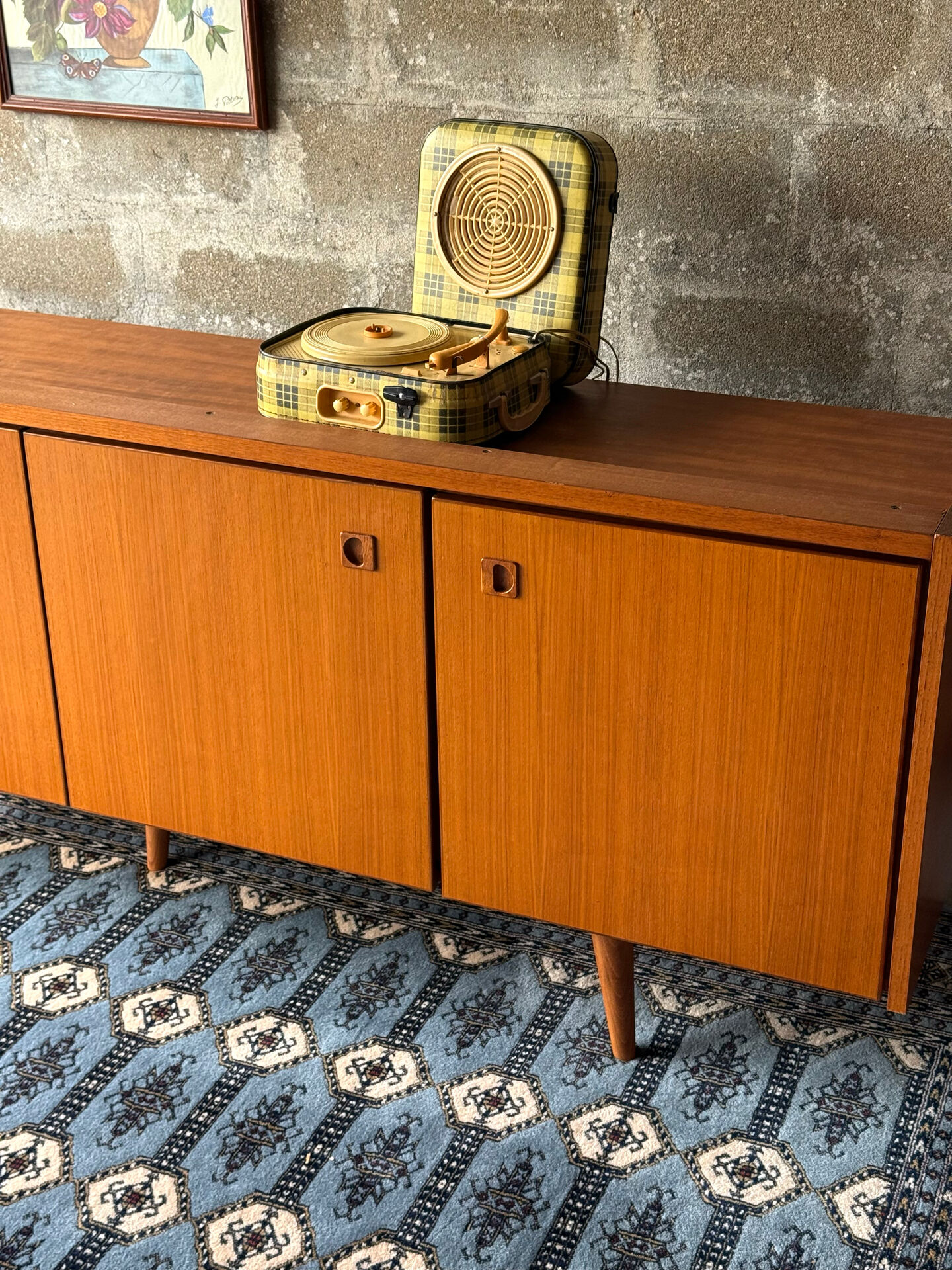 Vintage Scandinavian teak sideboard, 1970.