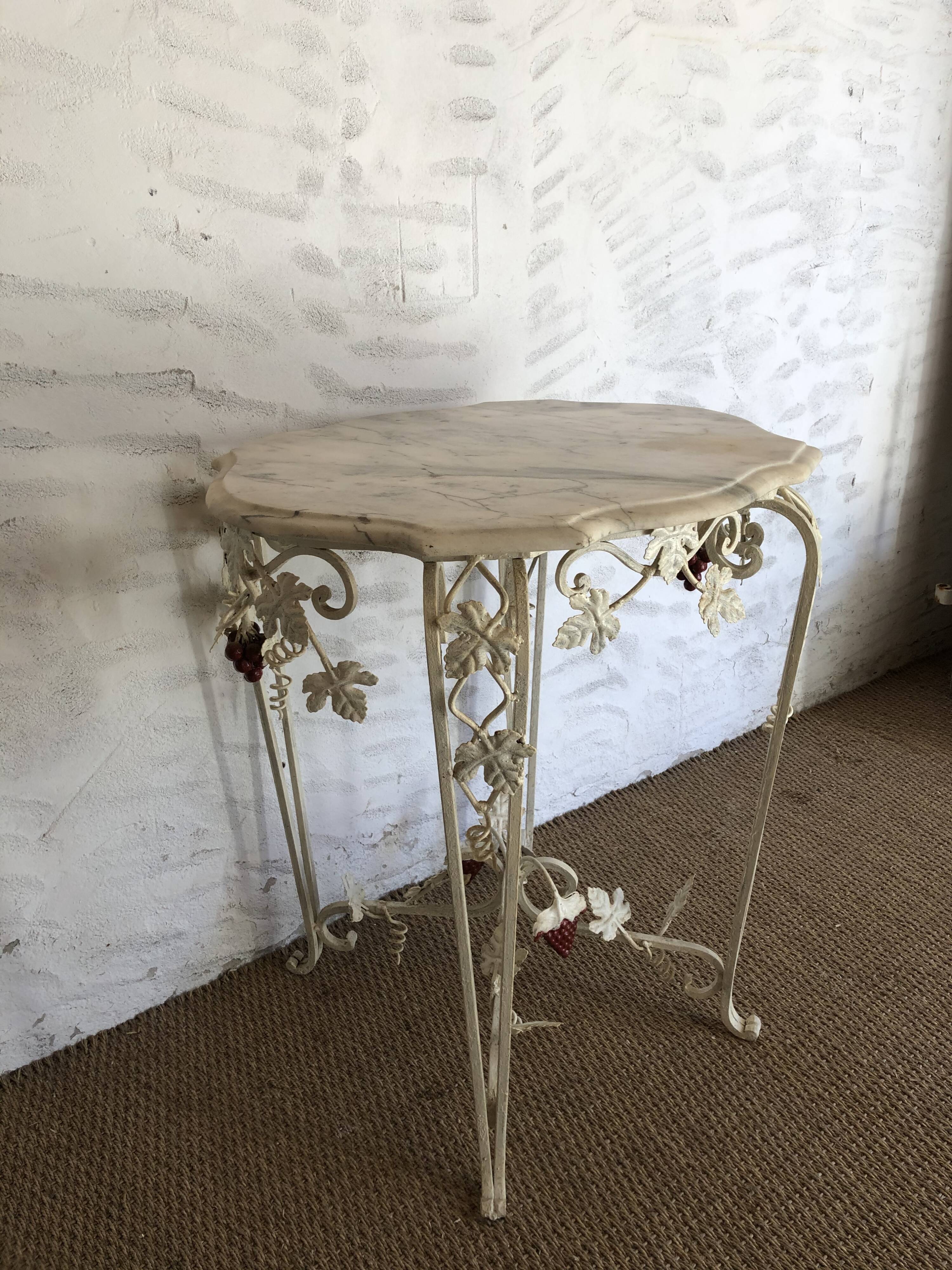 Old wrought iron console